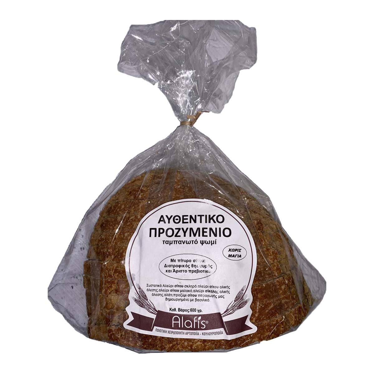 Alafis Ψωμί Σε Φέτες Ταμπανωτό Λευκό Προζύμι 600 gr
