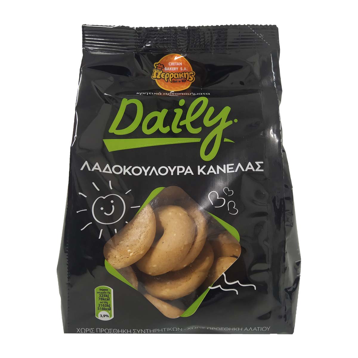 Περράκης Cretan Bakery Λαδοκούλουρα Κανέλας 300 gr