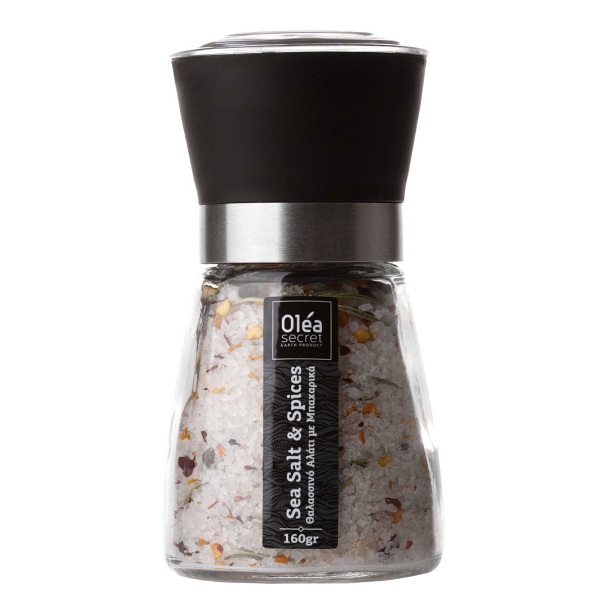 Olea Secret Θαλασσινό Αλάτι Με Μπαχαρικά Μύλος 160 gr