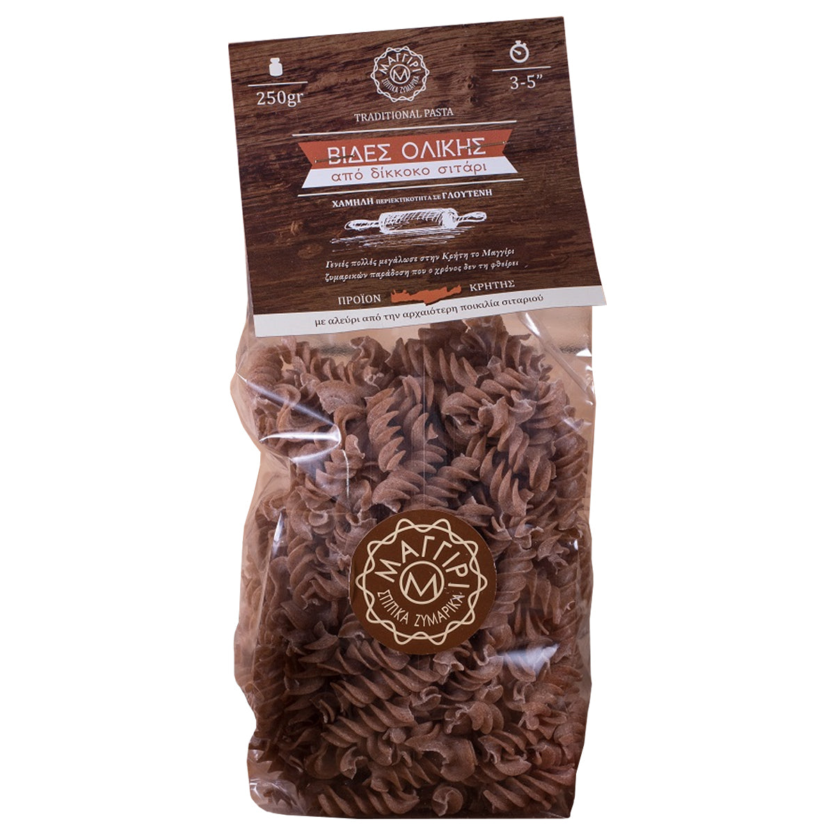 Μαγγίρι Βίδες Ολικής Δίκοκκο Σιτάρι 250 gr