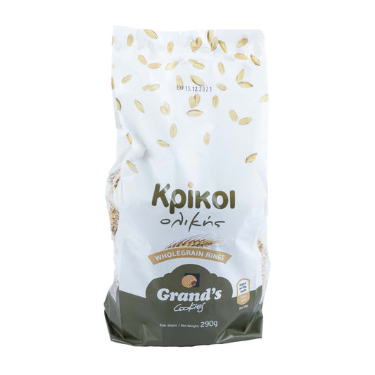 Grand’s Cookies Κριτσίνια Κρίκοι Ολικής Άλεσης 290 gr