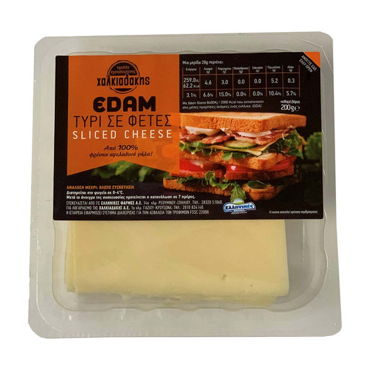 Χαλκιαδάκης Τυρί Edam Σε Φέτες 200 gr