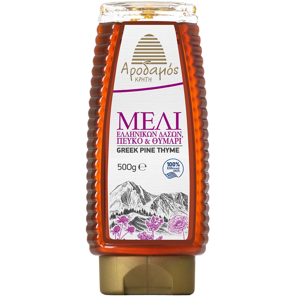 Αρόδαμος Μέλι Ελληνικών Δασών Πεύκο & Θυμάρι Squeeze 500 gr