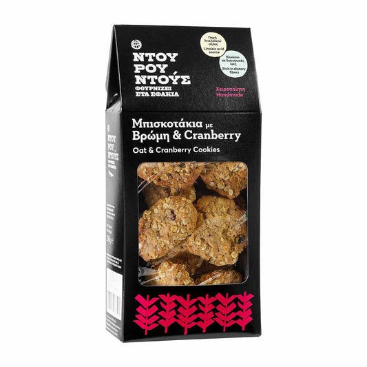 Ντουρουντούς Μπισκοτάκια Με Βρώμη & Cranberry 220 gr