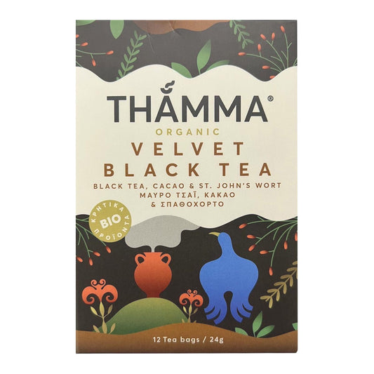 Thamma Αφέψημα Velvet Black Tea Βιολογικό Vegan Χωρίς Γλουτένη 12 x 2 gr