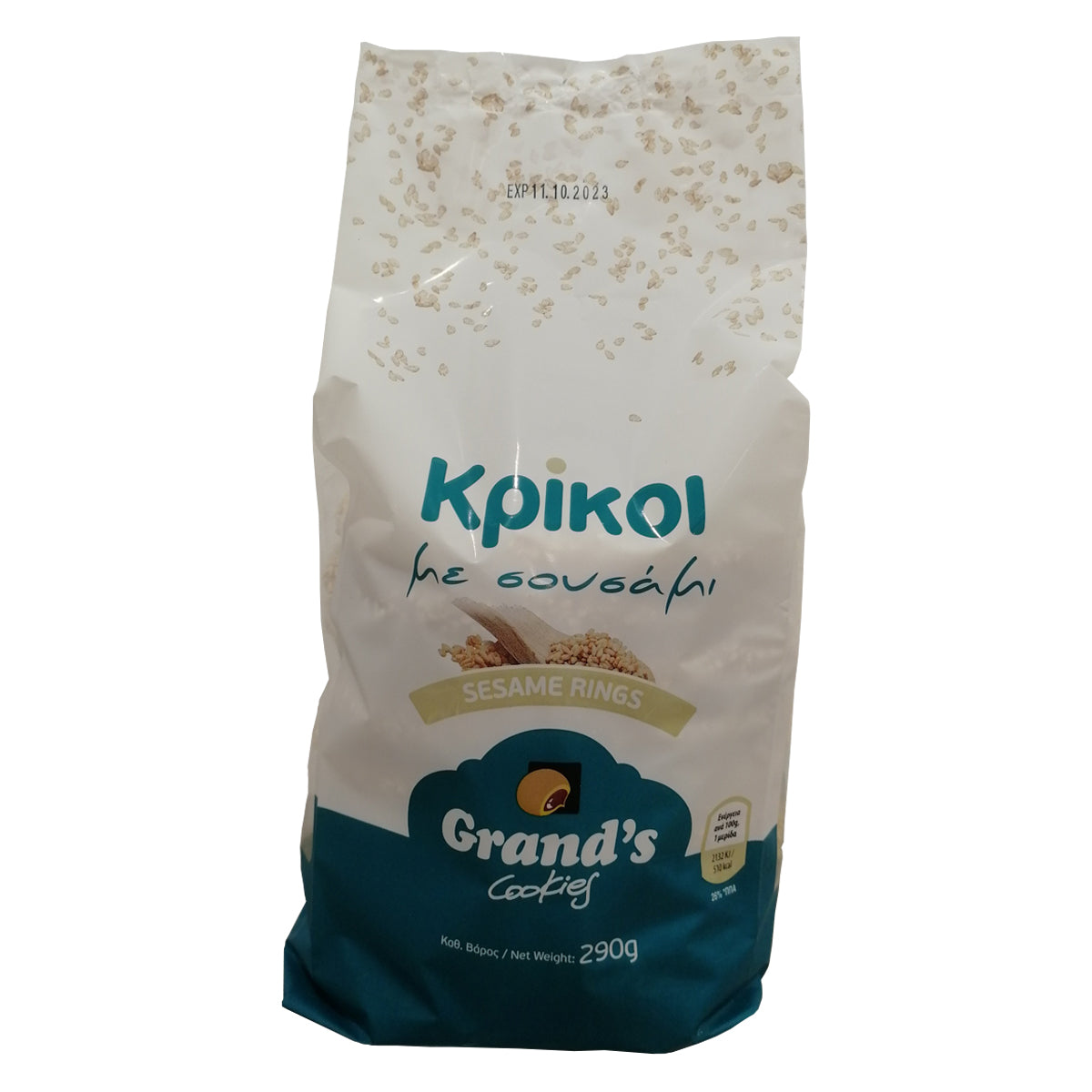 Grand’s Cookies Κρίκοι Με Σουσάμι 290 gr