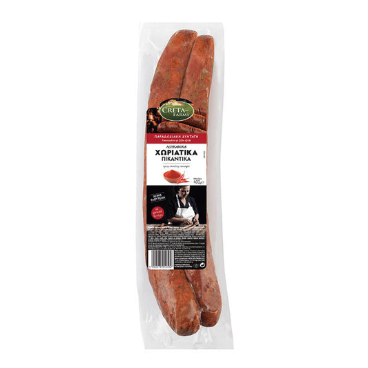 Creta Farms Λουκάνικα Χωριάτικα Πικάντικα Χωρίς Γλουτένη 400 gr