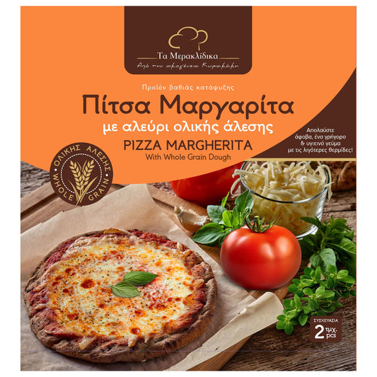 Τα Μερακλίδικα Πίτσα Μαργαρίτα Με Αλεύρι Ολικής Αλέσης 2 x 375 gr